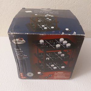 NEW ! DELUXE WOODEN TRIPLE TIC TAC TOE